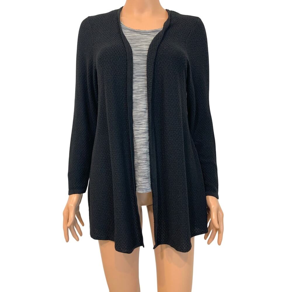 Torrid 0 open front textured ruffle back light sweater cardigan SP 3343